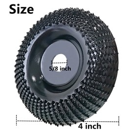 Wood Carving Disc Grinder Wheel Disc 4 Inch Wood Shaping Wheel Wood Grinding Shaping Disc for Angle Grinders with 5/8” Arbor(2PCS)