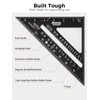 Mecurate 7-Inch Rafter Square and 12-Inch Combination Square Set, Precise