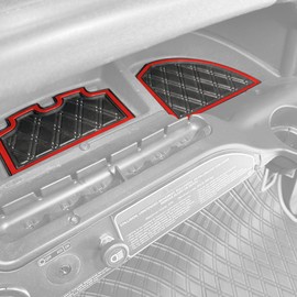 Xtreme Mats Dash Mats and Golf Cart Cubby Inserts for Club Car Precedent/Onward - RED Trim - Surface Protection for Golf Car Dash Areas