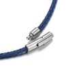 ELFASIO Braided Leather Cord 3MM Chain Necklace Stainless Steel Durable