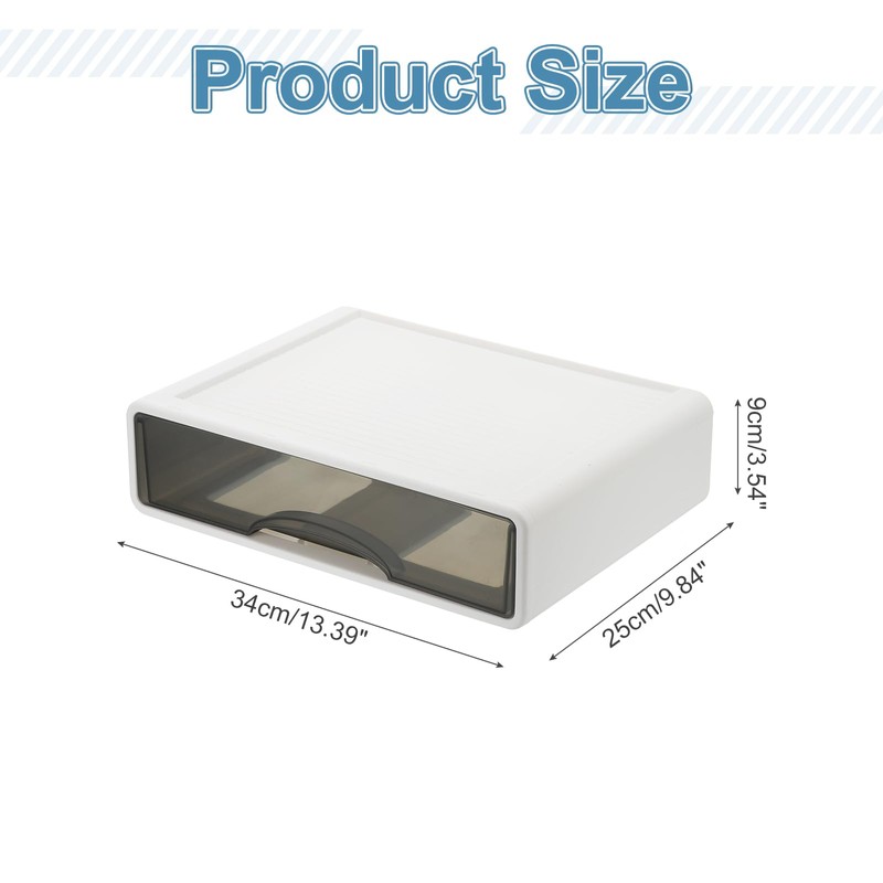 PATIKIL Small Stackable Storage Drawers, Stacking Drawers Mini Desk Bathroom