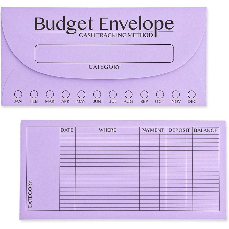 Juvale Cash Envelopes for Budgeting System - 6.75 x 3.25
