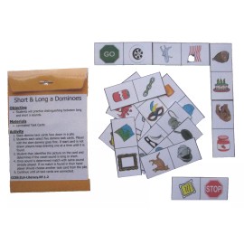 Unbranded 5 Educational Literacy Learning Center Resource Game Short & Long Vowel Dominoes