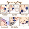 32 Pcs Semi-Cured Gel Toe Nail Strips, Salon-Thick Pedicure Wraps