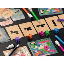 Mind Space Board Game - Polyomino Roll & Write - 1 to 5 Players - 30 Minute Play Time (Mind Space Base Game)