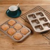 XZJMY 2 Pcs Brownie Pan with Dividers,6-Cavity Baking Bread Pan,Mini