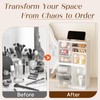 Small Makeup Organizer with Drawers, Stackable Bathroom Couneter Organizer with