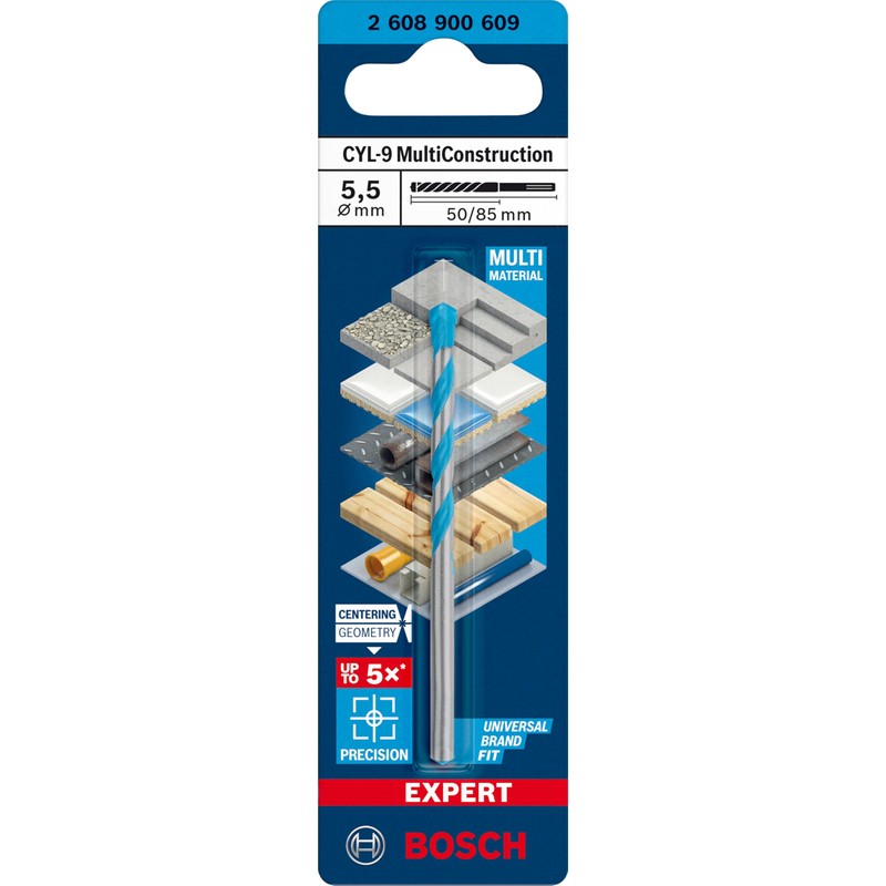 Bosch Professional Expert CYL-9 MultiConstruction Drill Bit Set for Concrete,