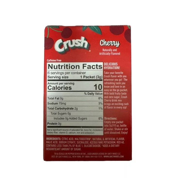 Crush 6 BOXES Of Crush CHERRY On The Go Drink