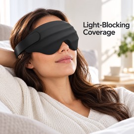 Blackout Eye Mask for Sleeping – Lightweight Light-Blocking Sleep Mask for Home, Travel & Daily Naps