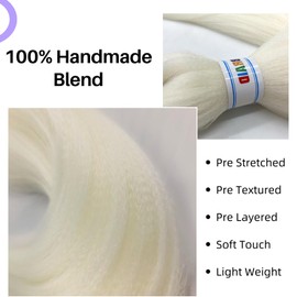 Platinum Blonde Braiding Hair Pre Stretched Braids Hair Extension 26 Inch for Braiding(Pack of 3)