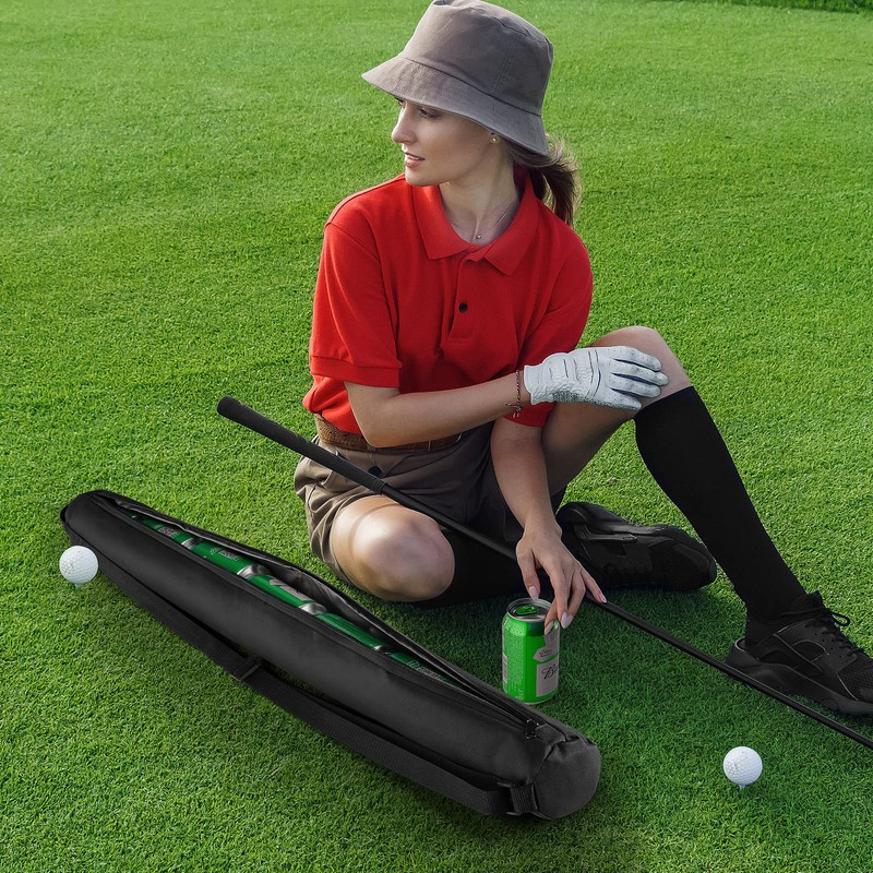 NATURAL STYLE Beer Sleeve for Golf Bag,7-Can Insulated Cooler Sleeve,