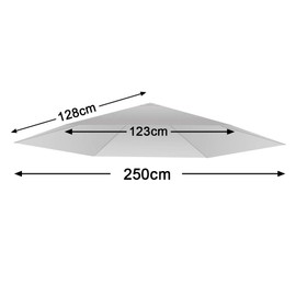 Green Bay 2.5m/6 Arms Replacement Parasol Garden Patio Umbrella Fabric Canopy Cover (Wine)