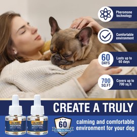 LKBHGF Dog Pheromones Calming Diffuser 3 in 1 Advanced Kit Pet Appeasing Pheromone Diffuser to Calm (1 Plug in+2 Pack 48ml Refill) for Anxiety Relieve Relief Reduce Aggression Fighting Stress