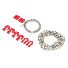 RiToEasysports RC Trailer Safety Chain,Metal Trailer Hook Tow Chain Tow Hook for 1/10 RC Climbing Crawler RC Model Cars Parts Model Car Accessories