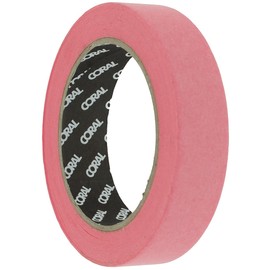 Coral 71601 Precision Masking Tape Low Tack Clean Edges on Sensitive Surfaces Pink Washi Paper 1 inch 50M roll