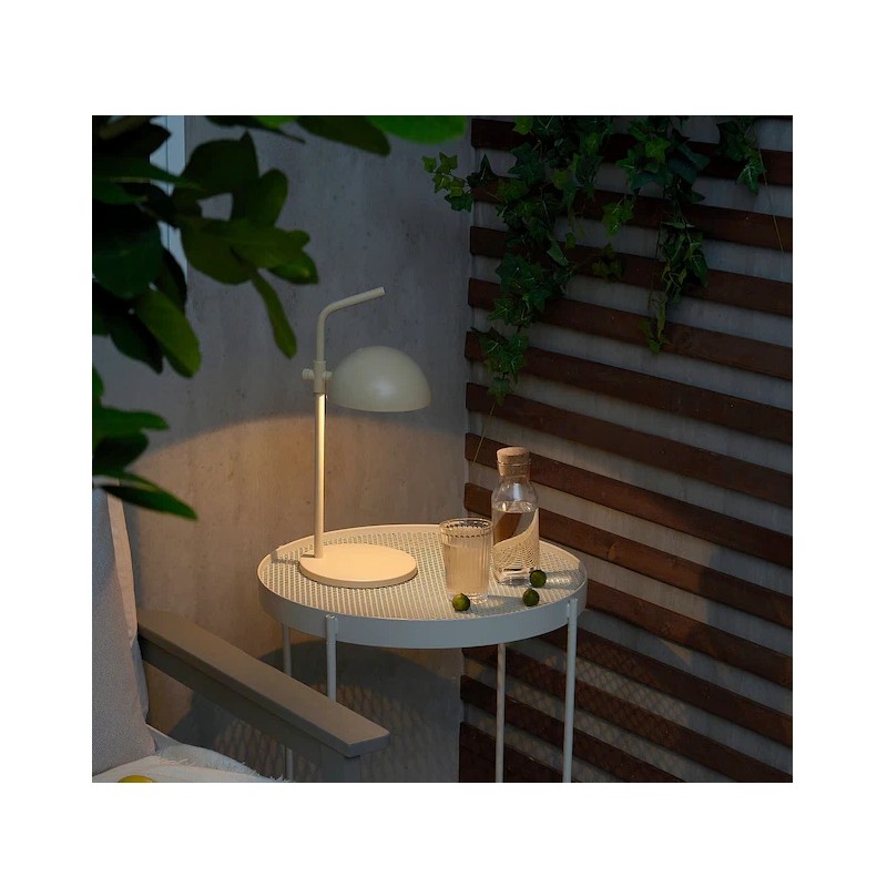 IKEA SOMMARLANKE Table Lamp 17 3/4 Beige Outdoor battery-operated