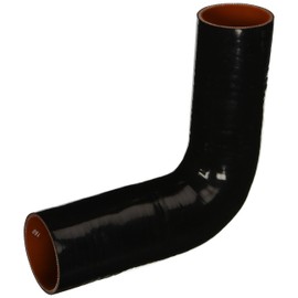 HPS HTSER90-225-250-BLK Silicone High Temperature 4-ply Reinforced 90 degree Elbow Reducer Coupler Hose, 55 PSI Maximum Pressure, 4" Leg Length on each side, 2-1/4" > 2-1/2" ID, Black