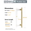 SORWDUERM 2 Pack 5 Inch(128mm) Brushed Gold Cabinet Handles Knurled