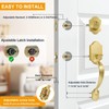 newliplace Front Door Lock Set, Gold Front Door Handle with