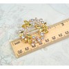 Gyn&Joy Clear Crystal Rhinestone Floral Wreath Pin Brooch BZ005, Metal,