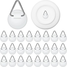 Patelai 40 Pieces Invisible Plate Hangers Wall Adhesive Picture Hangers Vertical Plate Holders for Hanging Decorative Plates Wall Hooks Display Art Photo Frames Paintings