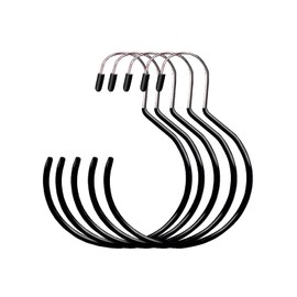 Srup Pack of 5 Belt Holders, Belt Rings, Tie Holders, Hat Holder Hooks, Scarf Hooks, for Wardrobe, Ties, Scarves, Belts, Handbags