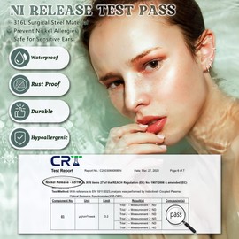 Diamday 15 Pairs Stud Earrings for Women Surgical Steel Hypoallergenic Earrings 14K Gold Plated Flat Back Earrings Set Silver