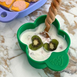 Beemymagic Cute Heat-Resistant Clover Silicone Food Bowl for Toddlers, Kids - Microwave, Oven & Dishwasher Safe - 6oz - Made in Korea, BPA Free
