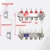 Antrader Radiant Heat Manifold 5 Loop,Radiant Heat PEX Manifold PEX