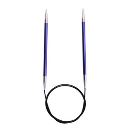 Knit Pro KP47099 Zing: Fixed Circular Knitting Pins: 60cm x 4.00mm, 4mm Blue