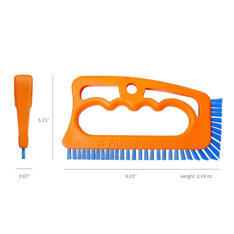 Fuginator Scrub Brush for Tile & Grout: Stiff Nylon Bristle