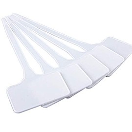 Merriway® BH01219 (10 Pcs) Tee Shaped Plastic Plant Labels White, 135 mm (5.4 Inch) - Pack of 10 Pieces