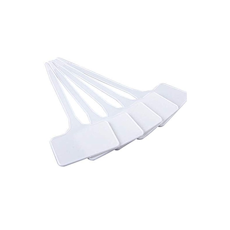 Merriway® BH01219 (10 Pcs) Tee Shaped Plastic Plant Labels White,