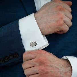 ZEEY Silver Tone Classic Cufflinks for Men with Vintage Floral Patterns Men's Cufflink Jewelry Set for Business Wedding Party Formal Events Daily Tuxedo Dress Shirt Accessories