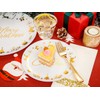 Ciaell 175 Pieces Christmas Plastic Plates - Christmas Gold Plastic