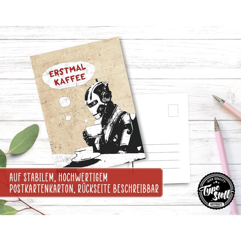 TypeStoff 20 Postcard Saver Set - ShortQuotes - DIN A6,