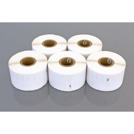 vhbw Set of 5 label rolls 41 mm x 89 mm (300 labels) compatible with Dymo LabelWriter LW450 Duo, LW450 Twin Turbo label printer