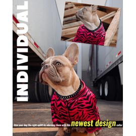 Cuban Link Dog Collar - Metal Chain 3/5 in Wide Venom Black Dog Necklace,The Newest Design Eye-catching Cute Fashion Trendy Frenchie Puppy's Jewelry 20"