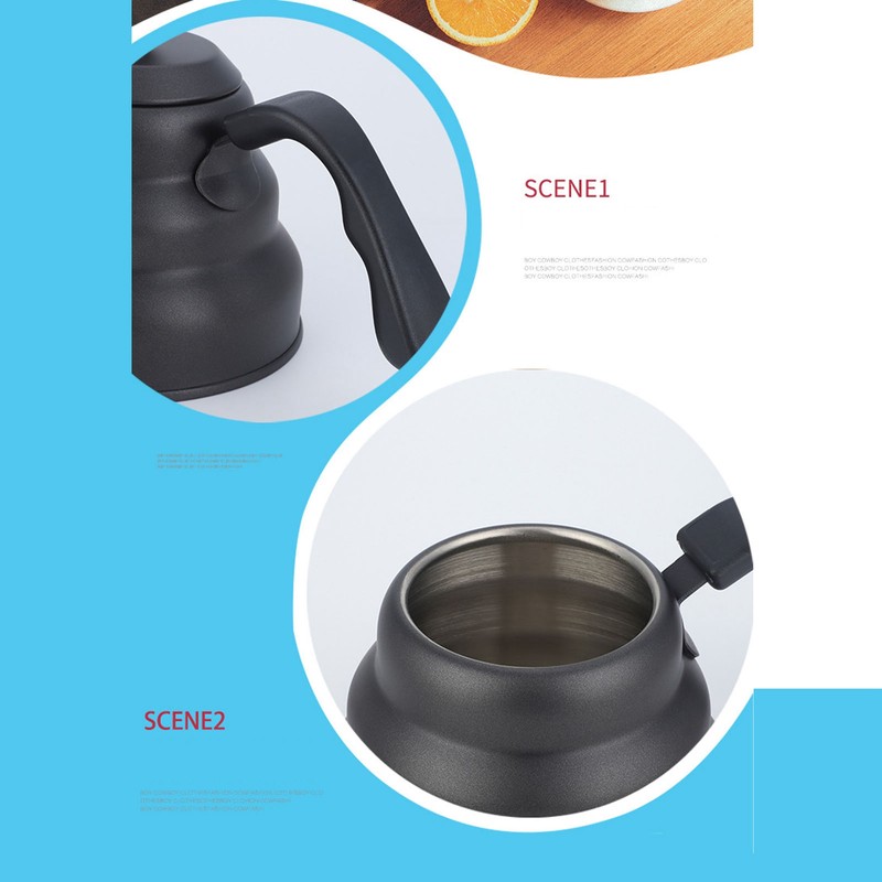 PTFE Stainless Steel Tea Pot Coffee Kettle Gooseneck Spout Pour