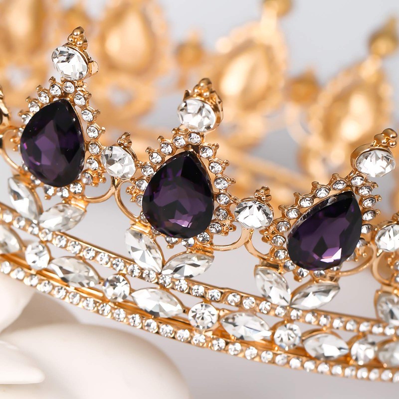 FORSEVEN Queen Crown Rhinestone Wedding Crowns and Tiaras for Women