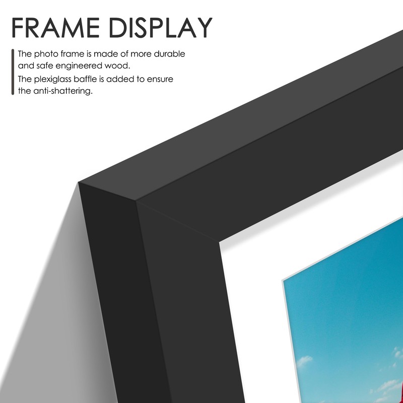 DUENPY 20x20 Collage Picture Frames Display One 8x10 Inch and