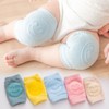 Summer Boucle Baby Socks, Smile Elbow & Knee Protectors for Crawling/Walking Protector Khaki Set 5ea