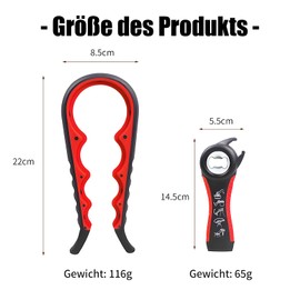 Multifunction Can Opener Set, Bottle Opener 5 in 1 and 4 in 1 Professional Manual Can Opener for Elderly, Weak Hands and Arthritis Patients (2 Pack)