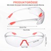 Partideal Pack of 12 Transparent Eye Protection Glasses, Rubber Nose