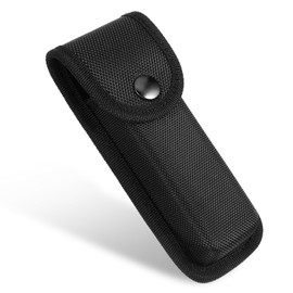 JIEYAO Nylon Pocket Knife Sheath, 5''-5.5'' Multitool Sheath, Folding Knife Pouch with Snap Closure Knife Holster with Belt Loop Vertical Carry Knife Holder for Belt Outdoor Daily Use Multitool Case