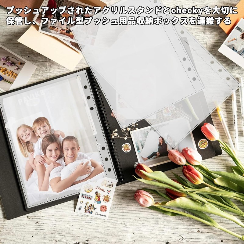 PAVIKE A5 A5 10 Clear Pockets, Binder Pockets, System Planner