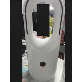 12.99" Bladeless Desk Fan - 6 Speed Modes, Rechargeable Battery Powered or USB-Powered Bladeless Fan, Quite Office fan with LED panel, Low Power Cooling Fans for Bedroom, Home, Office