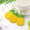 [AYOMI] Leather Yellow Pineapple Keychain Purse Bag Charm Car Cell