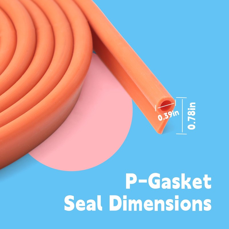 13ft Heat Resistant Silicone P-Gasket Seal Replacement for Smoker Barbecue
